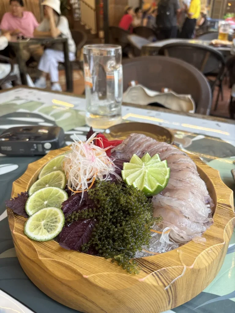 Sashimi at Craft Beer, Khem Beach, Phu Quoc
