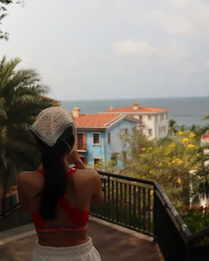 Taking photos in Sunset Town, Phu Quoc