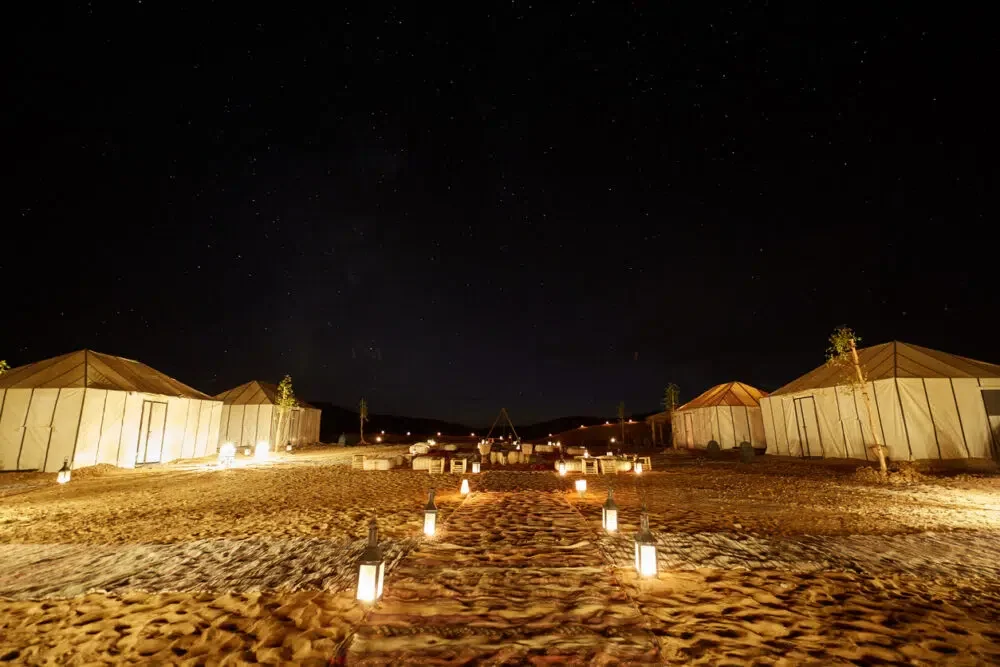bedouin camp at night