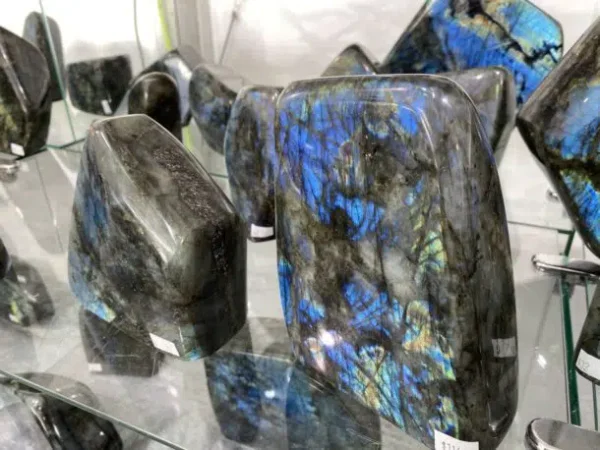 I couldn't resist the lure of "labradoresence" at the Tucson Gem Show. Photo by Elizabeth R Rose