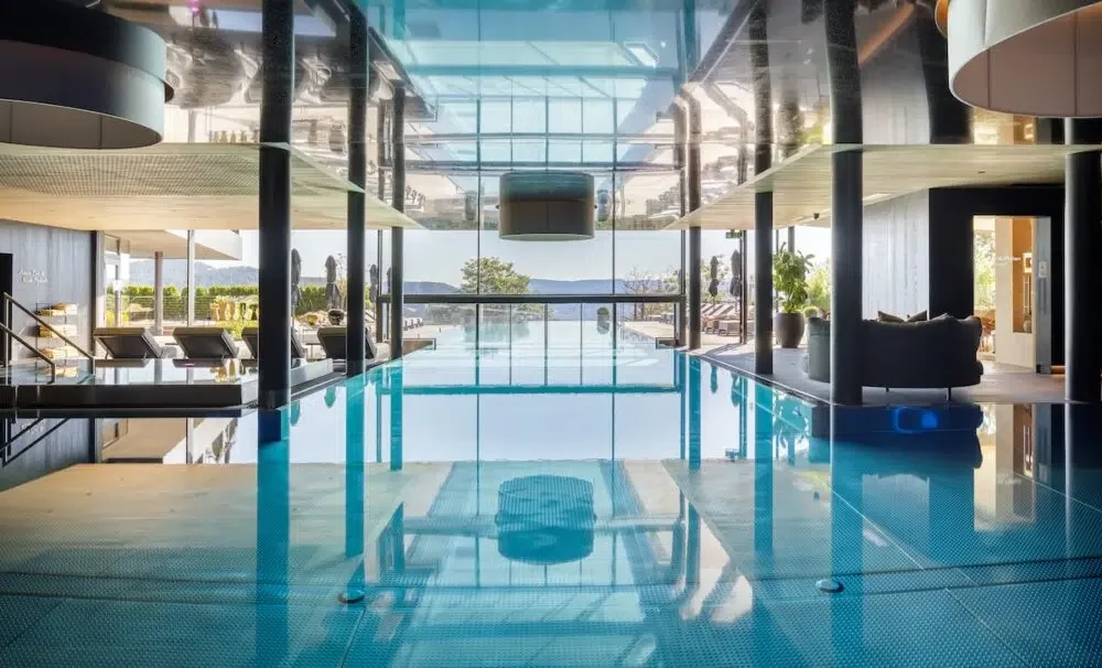 The family pool at Chalet Mirabell