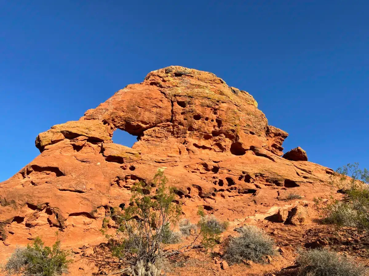 Rock Formation on Paradise Loop Trail in Red Cliffs Desert Reserve.