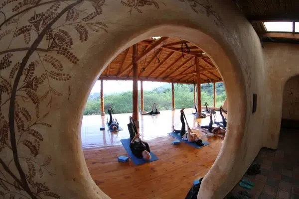 Yoga Classes at Hostería Izhcayluma during a wellness retreat in Ecuador.