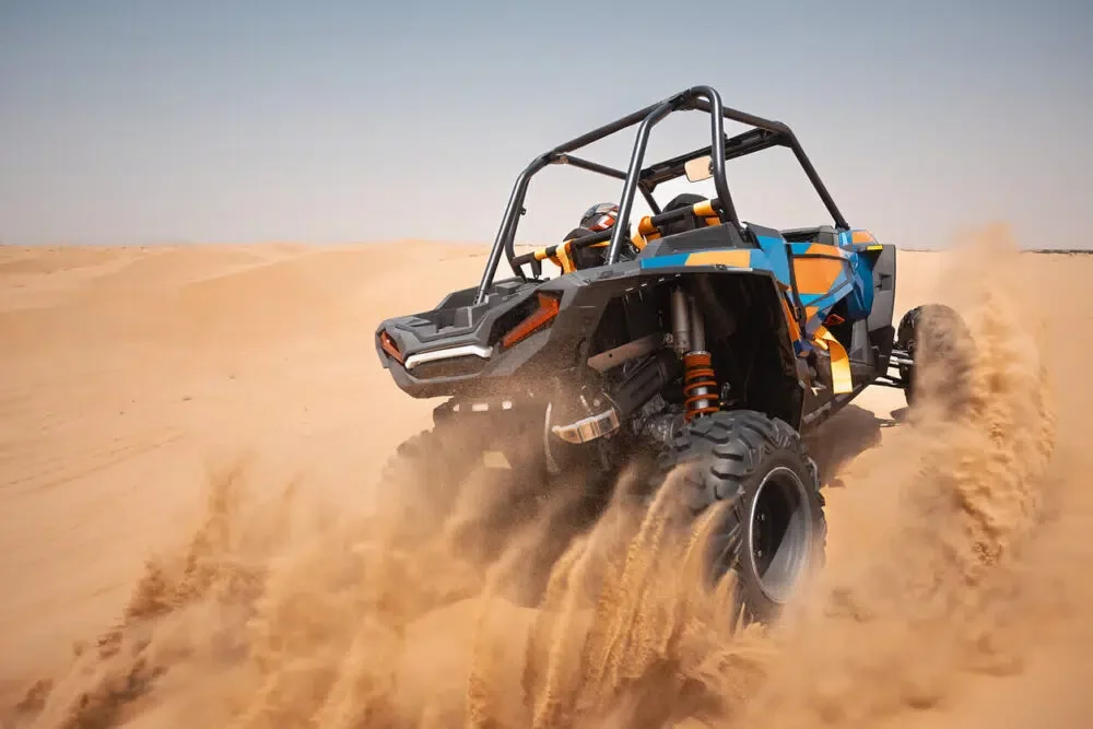 quad bike in the desert outside of Dubai