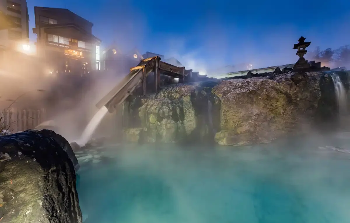 Kusatsu onsen in Japan. Photo by kanuman via Deposit Photos