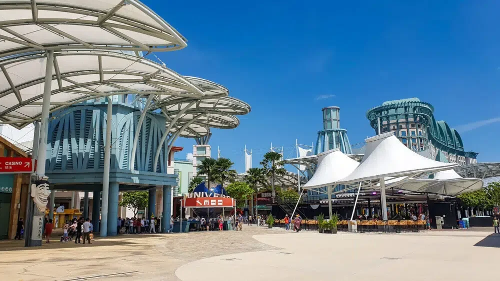 View Of Resorts World Sentosa At Sentosa Island. Resorts World Sentosa Is A Place Of Interest That Tourists Visit In Singapore