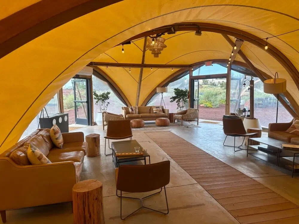 Under Canvas includes comfy indoor common seating areas. Credit: Geri Koeppel