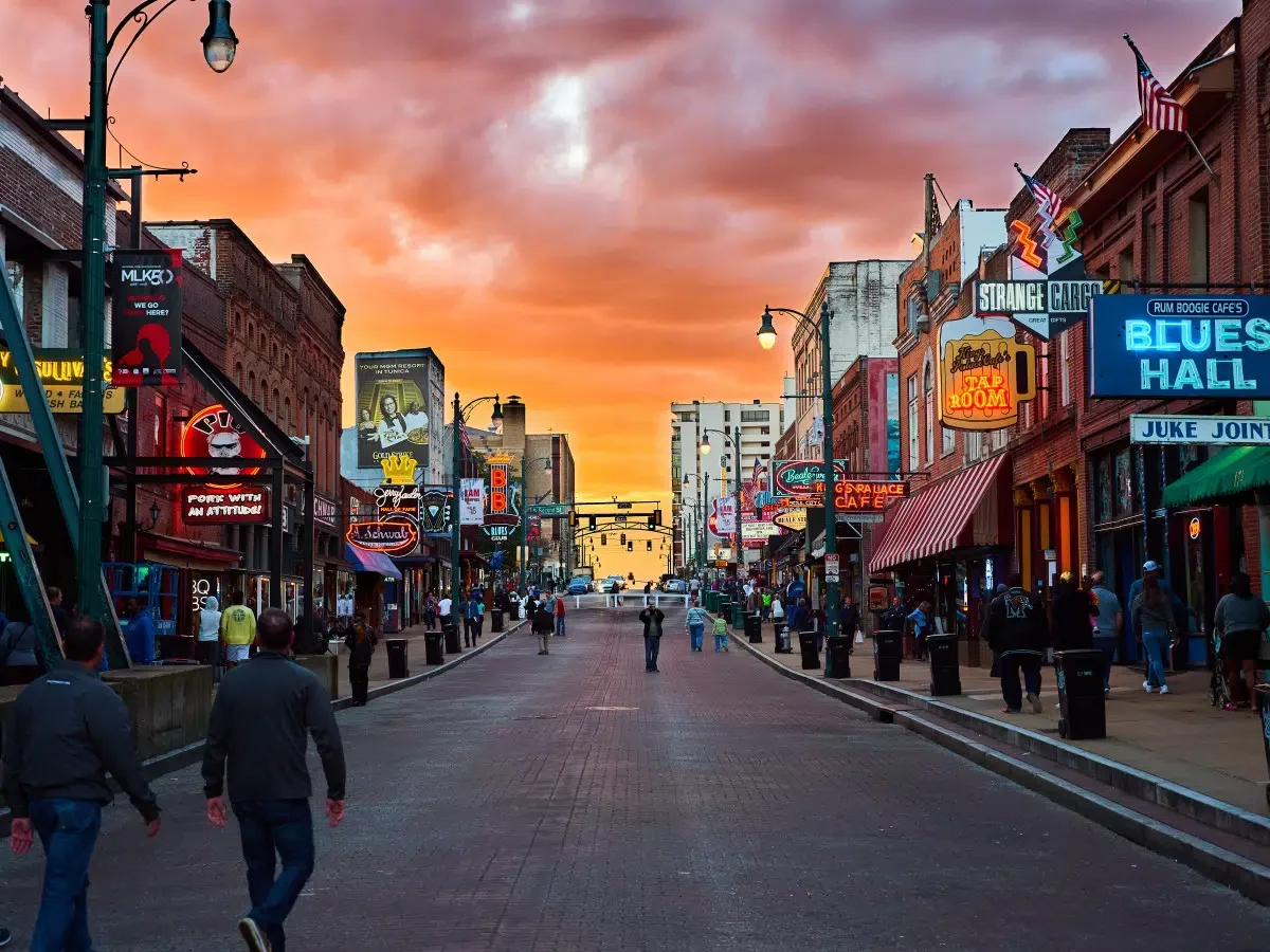 sunset on Beale Street