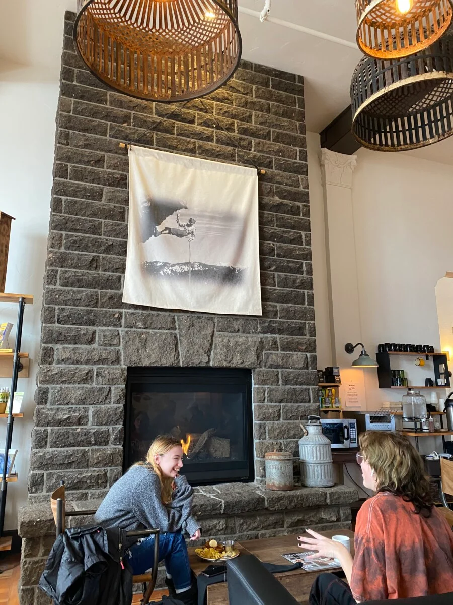 People hanging out in Provisions Market. 